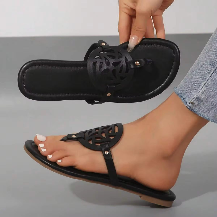 Women's Sandals Walking Non-Slip Casual Summer Beach Shoes Leather Slippers